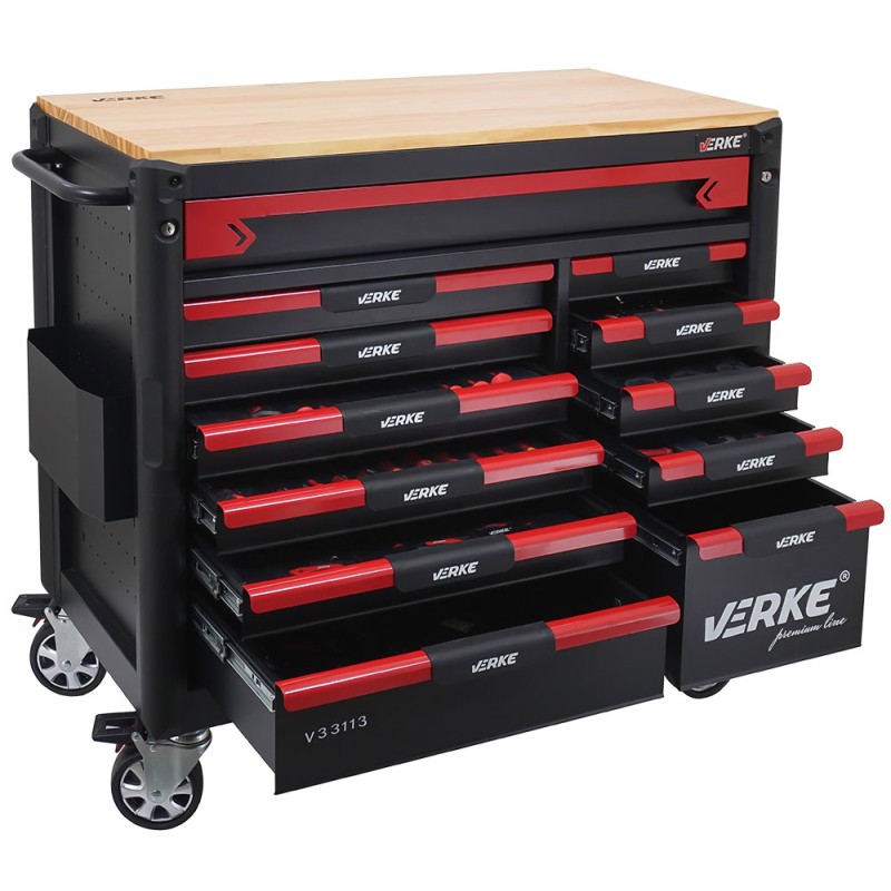 Dielenský vozík s náradím 293ks VERKE V33113